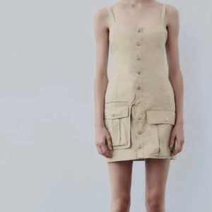 Zara gabardine pocket mini dress
